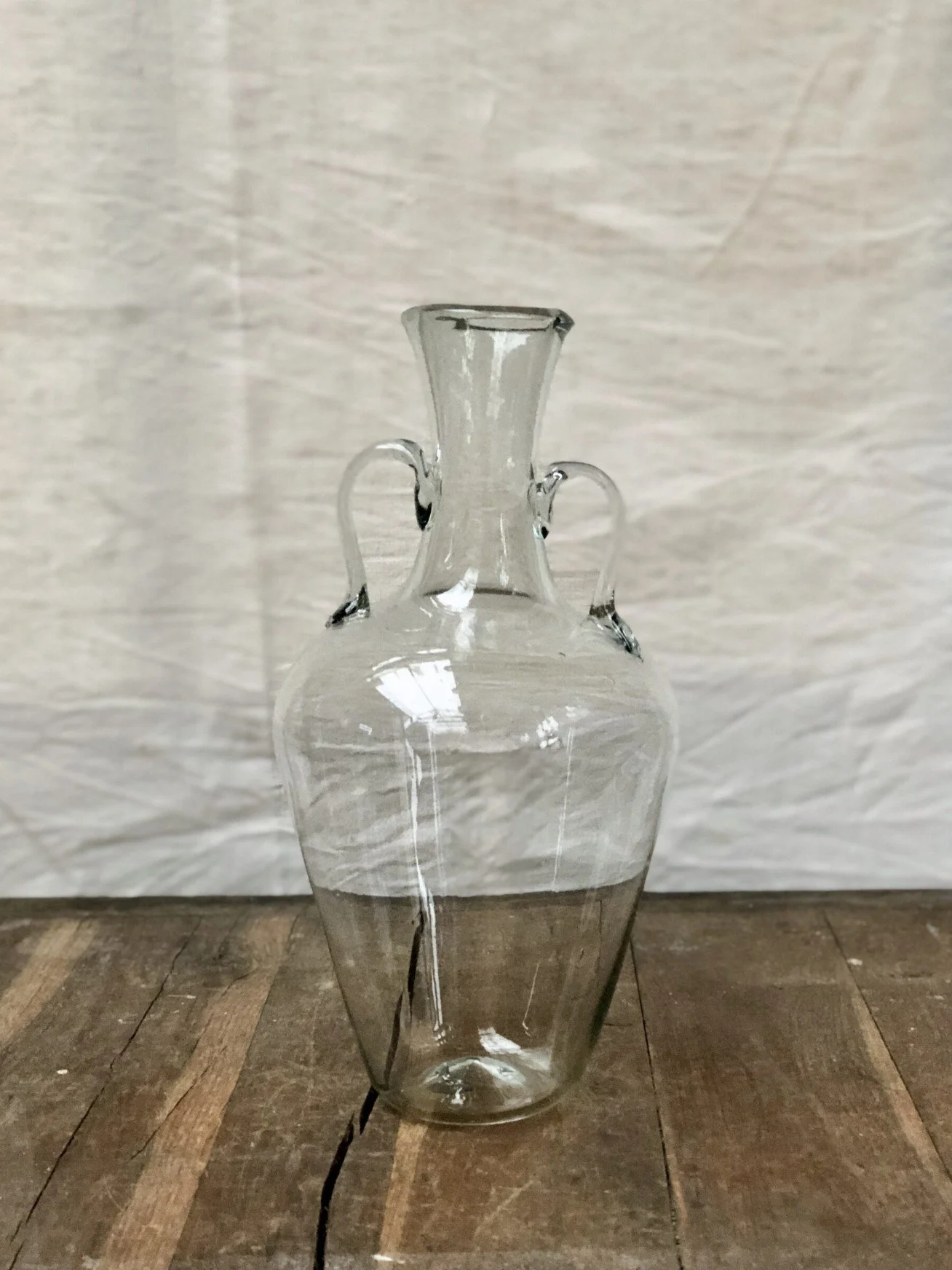 La Soufflerie Hand Blown Recycled Glass Amphora Vase Jug